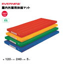 【法人限定】カラー体操マット 幅120×長さ240×厚さ5cm エバニュー EVERNEW 体操 体育 学校 屋内外兼用体操マット 日本教材備品協会安全基準適合品 体育施設 体操教室 体育用品 EKM415(4)