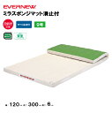【法人限定】体操マット エバニュー ミラスポンジマット 滑止付 幅120×長さ300×厚さ6cm エバニュー EVERNEW 体操マット 体育 学校 9号帆布 ...