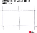 サッカーゴールネット サッカー 少年 学校 体育用具 スポーツ用具 三和体育 SANWA TAIKU 少年用サッカーゴールネット(組) 白 角目11cm S-0435