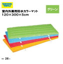 体操マット 教育用マット 体操 授業 学校 幼稚園 保育園 施設 三和体育 SANWA TAIKU 室内外兼用防水カラーマット 120×300×5cm グリーン...