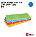 マット カラーマット 体操 学校 幼稚園 保育園 施設 授業 三和体育 SANWA TAIKU 室内外兼用防水カラーマット 90×240×5 cm ブルー S-...