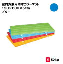 マット カラーマット 体操 学校 幼稚園 保育園 施設 授業 三和体育 SANWA TAIKU 室内外兼用防水カラーマット 120×600×5cm ブルー S-...
