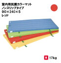マット カラーマット 体操 学校 幼稚園 保育園 施設 授業 三和体育 SANWA TAIKU 室内用抗菌カラーマットノンスリップタイプ 90×240×5 レッ...