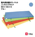 マット カラーマット 体操 学校 幼稚園 保育園 施設 授業 三和体育 SANWA TAIKU 室内用抗菌カラーマットノンスリップタイプ 90×180×5 ブル...