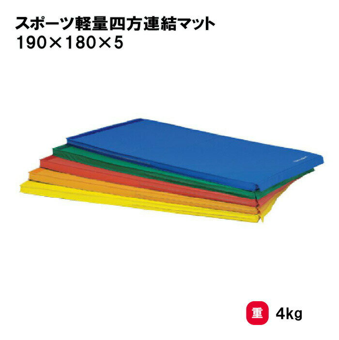カラーマット マット 体操マット 体操 学校 幼稚園 保育園 授業 TOEILIGHT トーエイライト 抗菌 防炎 防水 軽量 連結 すべり止め スポーツ軽量四方連結マット 190×180×5 T-1213 法人限定