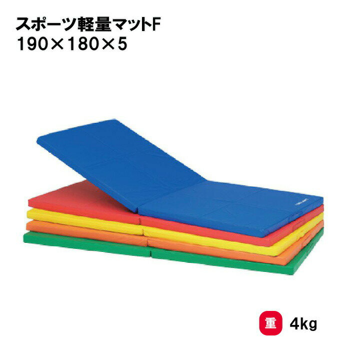 カラーマット マット 体操マット 体操 学校 幼稚園 保育園 授業 TOEILIGHT トーエイライト 抗菌 防炎 防水 軽量 すべり止め スポーツ軽量マットF 190×180×5 T-1268 法人限定