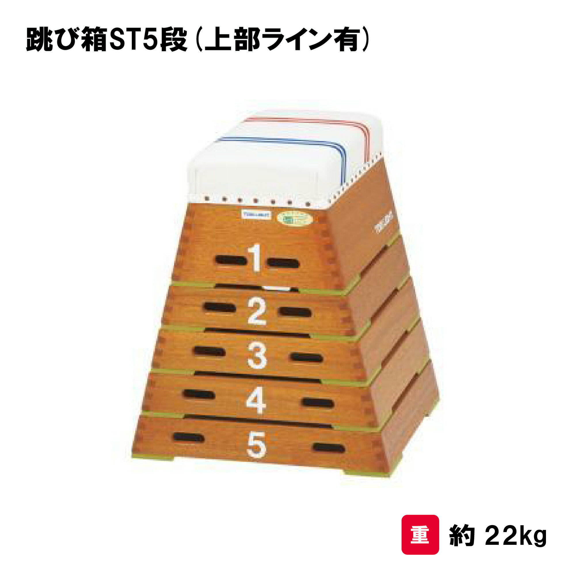 とび箱 跳び箱 跳箱 5段 体操 小学校 体育 授業TOEILIGHT トーエイライト 跳び箱ST5段(上部ライン有) T-2569 法人限定