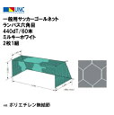 ウザワネット 一般用サッカーゴールネット ランバス六角目 440dT/60本 ミルキーホワイト 2枚1組 ポリエチレン無結節 サッカー ネット 部活 趣味 チーム イベント 体育祭 体育 学校設備 教育施設 体操施設 77252 法人限定