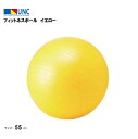 鵜沢ネット ウザワネット フィットネスボール イエロー 直径55cm 椅子 チェア デスクワーク ヨガボール 空気入れ メジャー付 子供 高齢者 運動 ヨガ ピ...
