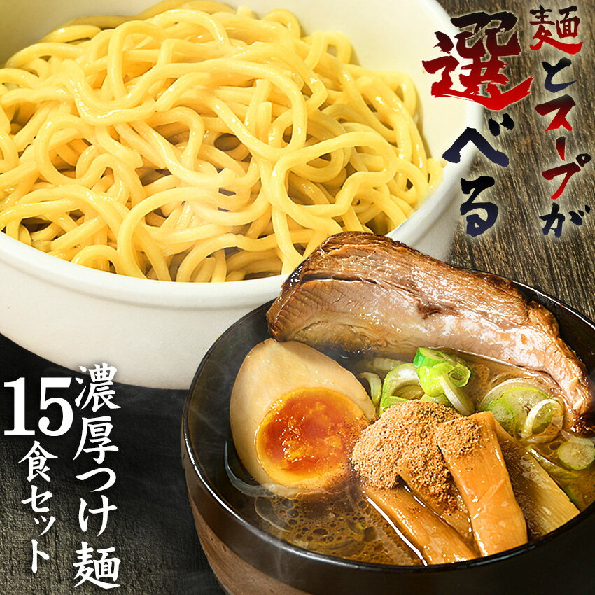 送料無料 つけ麺 ラーメン どちらでも美味しい！！★楽天ランキング1位★ついに累計100,000食突破！≪濃厚魚介豚骨つけ麺15食セット≫お中元 ギフト 御中元 贈り物にもオススメ♪