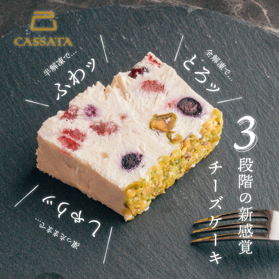 〔彩り贅沢チーズケーキ〕カッサータ　桔梗屋織居 老舗 和菓子 和スイーツ 洋菓子 濃厚 イタリア プレメルケーキ チーズケーキ アイスケーキ ドライフルーツ ミックスベリー ナッツ ピスタチオ ご褒美 お取り寄せ ギフト 贈り物 プレゼント 内祝い 映え 冷凍 半解凍 日持ち