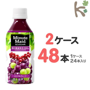 【kilakila*キラキラ】【送料無料】【2ケースセット】ミニッツメイドカシス&グレープ350mlPET (1ケース 24本入り×2) 48本 果汁 ジュース ペットボトル 350 300 280 340 ml g 箱 通販 【コカコーラ】