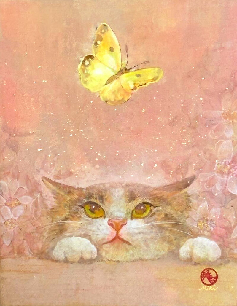 【一点もの】 オリジナル絵画 藤澤美樹 「じっと見つめて」 【KILALAFACTORY】