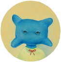 【一点もの】 オリジナル絵画 西川美穂 「まくらちゃん」 水彩画 キャラクターの絵 青色のアート作品 プレゼントやインテリアに 世界絵画展大賞作家による作品 【...