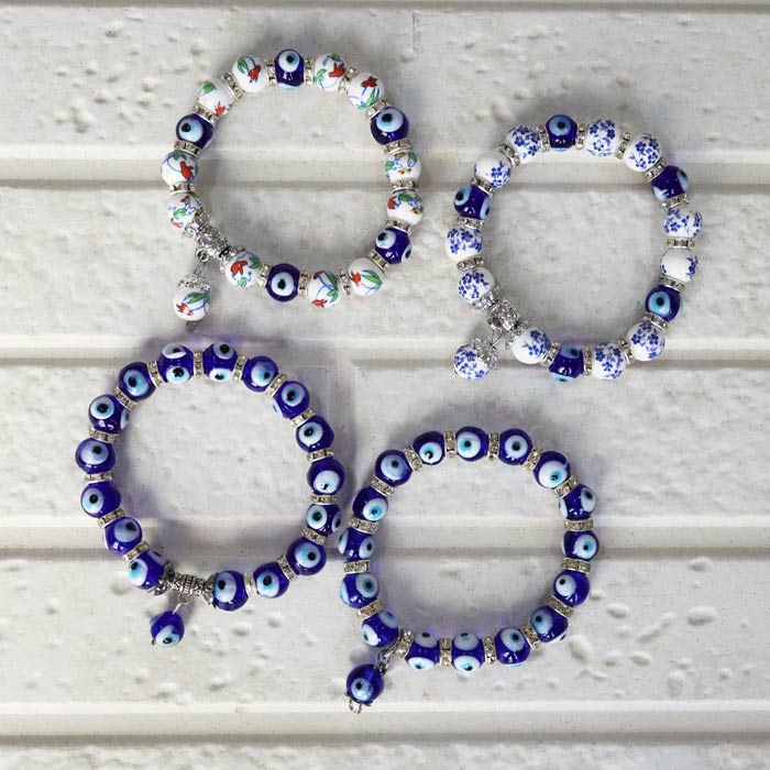 \最大10%OFFクーポン&全品P5倍 11月27日01:59まで/ナザールボンジュウ ブレスレット 送料無料 ガラスビーズ トルコ 雑貨 トルコ お土産 モロ...