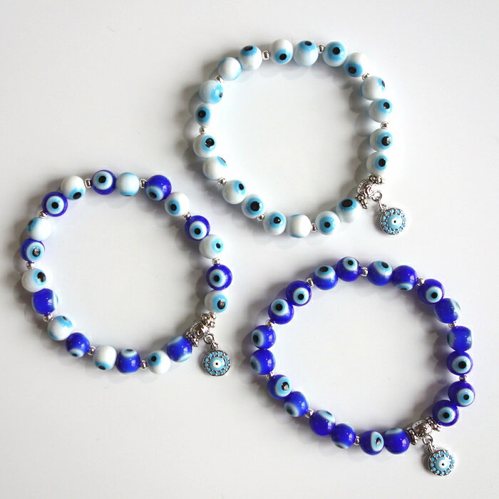 \最大10%OFFクーポン&全品P5倍 11月27日01:59まで/ナザールボンジュウ ブレスレット 送料無料 ガラスビーズ トルコ 雑貨 トルコ お土産 モロ...