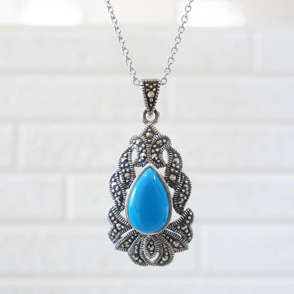 ターコイズペンダントトルコ石ペンダ...