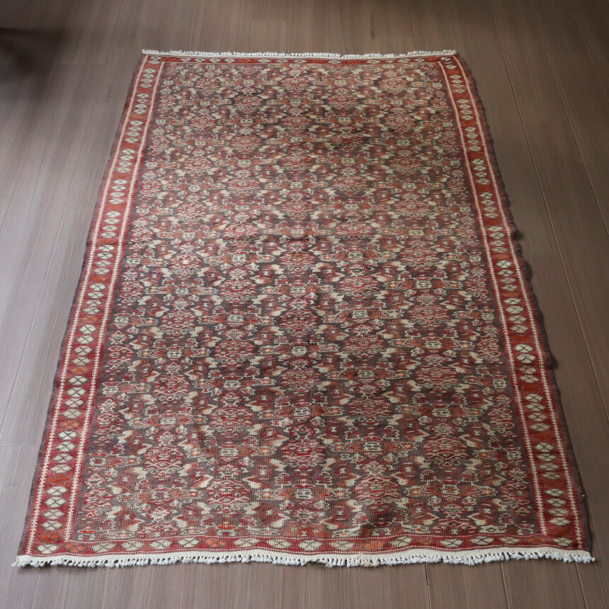 Rakuten - 【15%OFFクーポン対象】オールドキリム　セネ 184×117cm セッヂャーデ　花束モチーフ