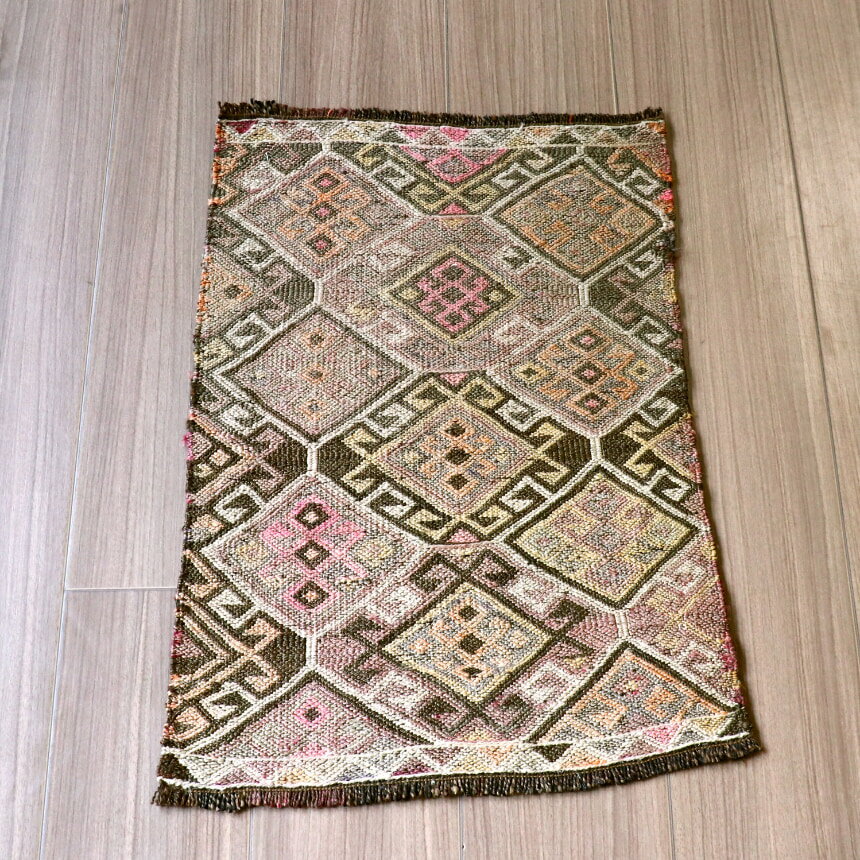 Rakuten - 【15%OFFクーポン対象】オールドキリム　小さなパネル 59×40cm カルス地方　ジジム織り