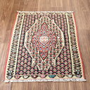 【15%OFFクーポン対象品】セネキリム 玄関マットサイズ 【1点もの】84×68cmメダリオンと花束のモチーフ(3)