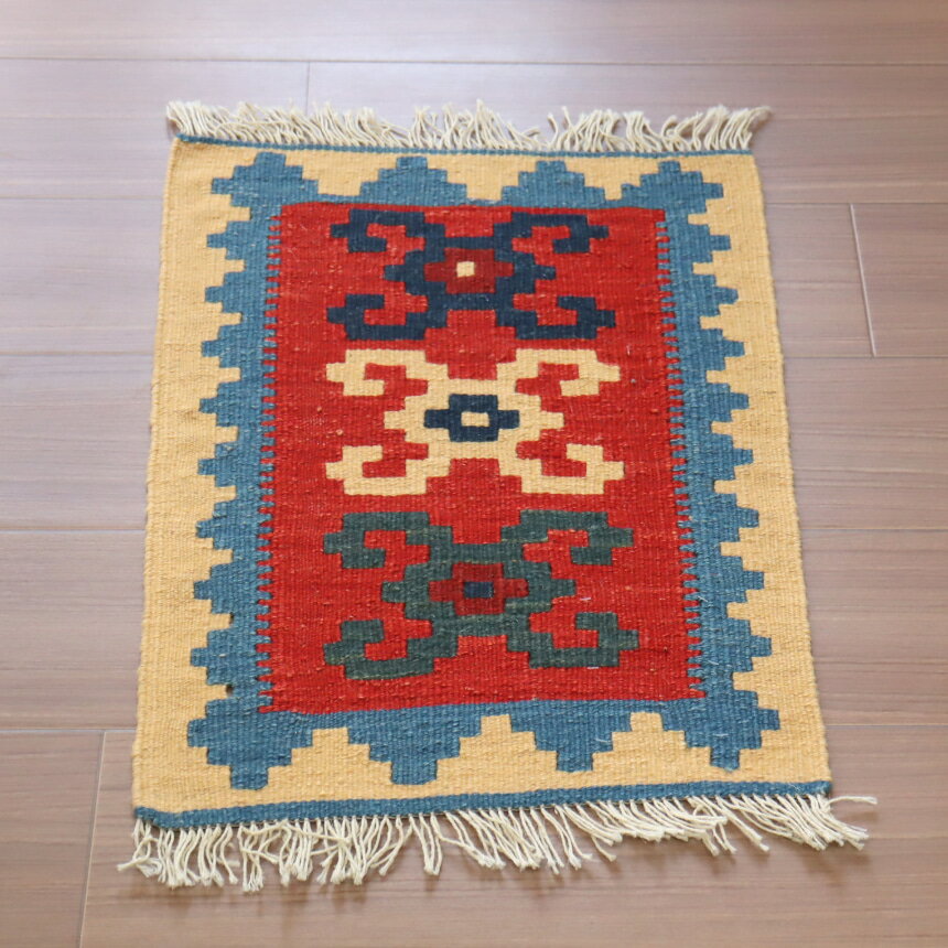 Rakuten - 【15%OFFクーポン対象】手織りキリム カシュカイ族 56×43cm ミニサイズ