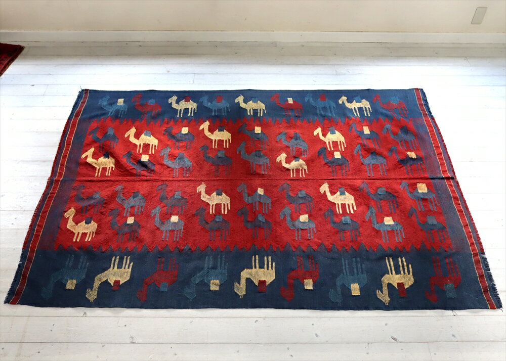 【15%OFFクーポン対象】オールドキリム アゼルバイジャンコーカサス地方の伝統柄