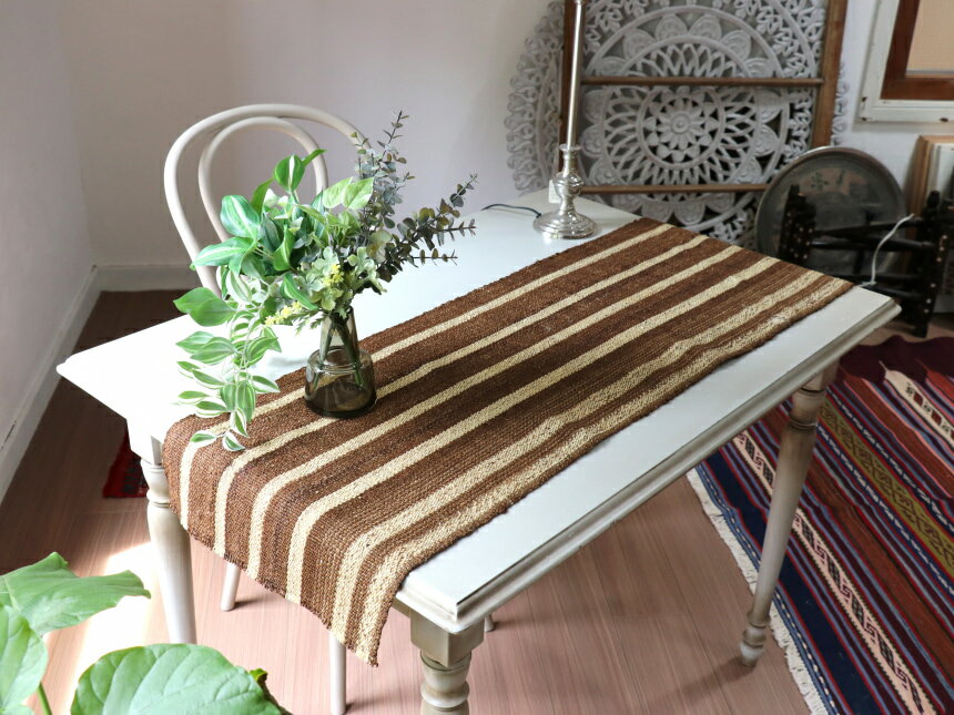 【15%OFFクーポン対象品】オールドキリム モノトーン123×38cmシンプルなテント用キリム フラグメント