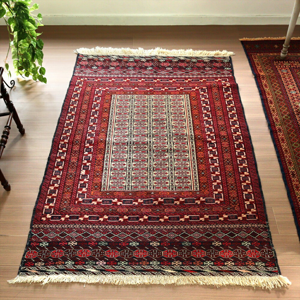 Rakuten - 【15%OFFクーポン対象】オールドキリム バルーチ159×112cm