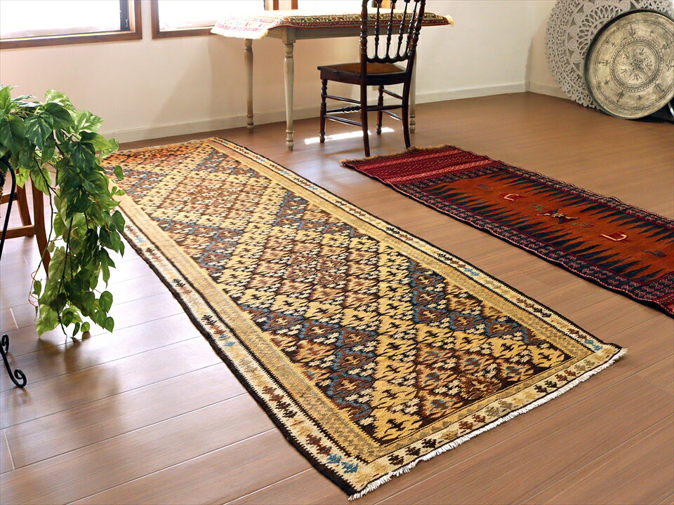 オールドキリム ガズビン277×96cm連なる小さな花束のモチーフ kilims-10211381 ガラタバザール(キリム&ラグ) サンプル画像2