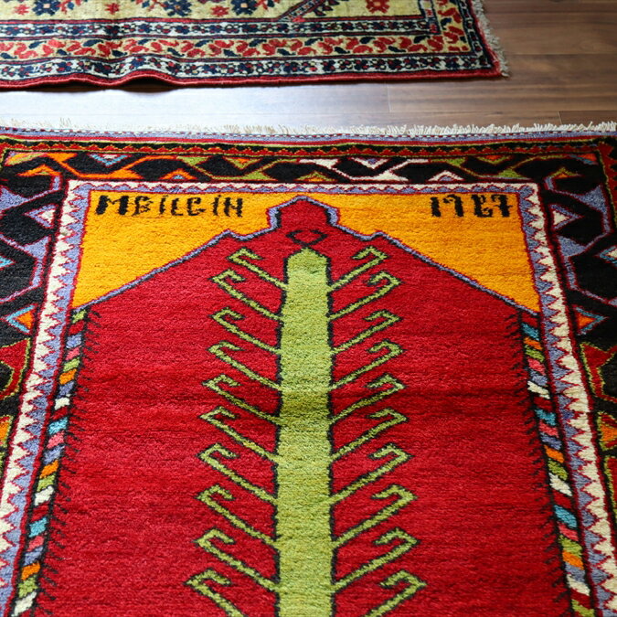 Patterned - ヴィンテージラグ　1987年　トルコ絨毯 157×86cm チャル　生命の樹