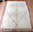 ベニワレン Beni Ouaren モロッコ エリアラグ Morocco262×170cmナチュラルアイボリー/ロングパイル