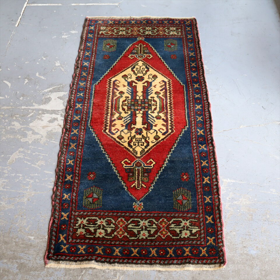 Rakuten - 【15%OFFクーポン対象】トルコ絨毯　トライバルラグ　ヤストゥク 139×58cm コンヤ, アクサライ