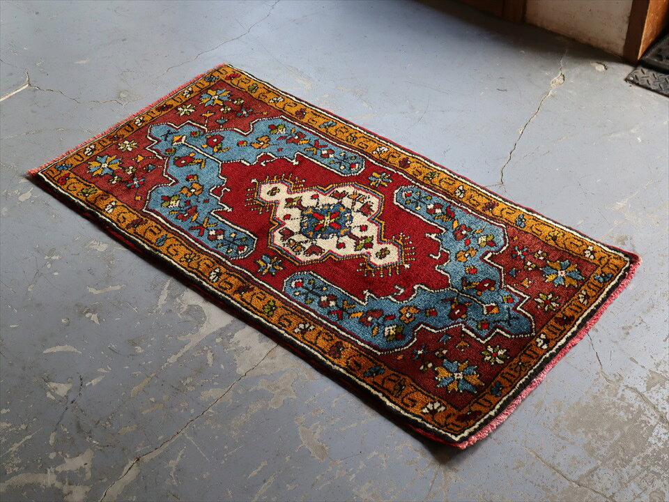 トルコ絨毯 トライバルラグ ヤストゥク 101×53cm カイセリ, ヤヒヤル [2]