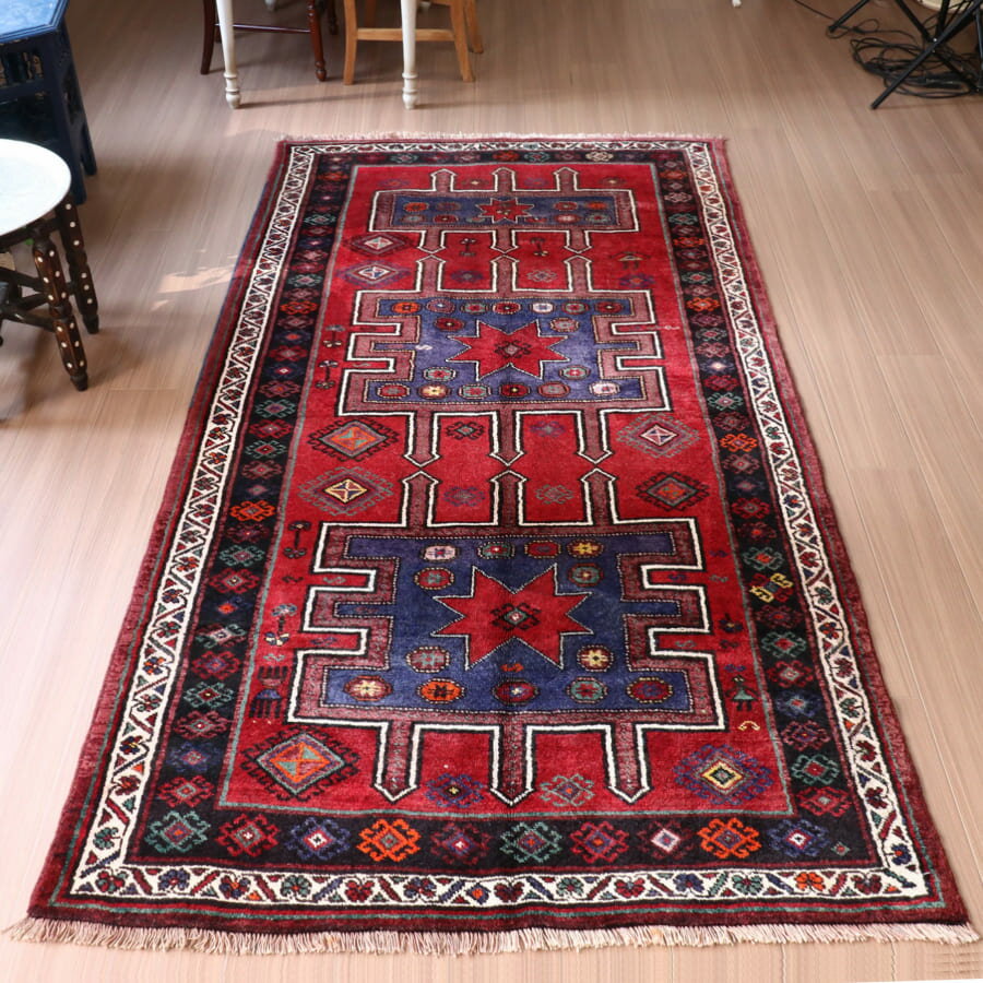 【15%OFFクーポン対象】ヴィンテージラグ デルベント 254×129cm ダゲスタン コーカサス地方