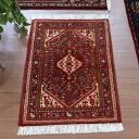 【15%OFFクーポン対象品】部族絨毯 ハマダン 80×50cm 小花とメダリオン