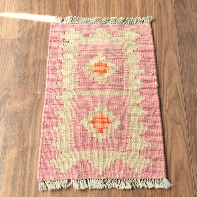 Plain - 手織りキリム イラン南部シラーズ 64×40cm ウール100% 一点もの