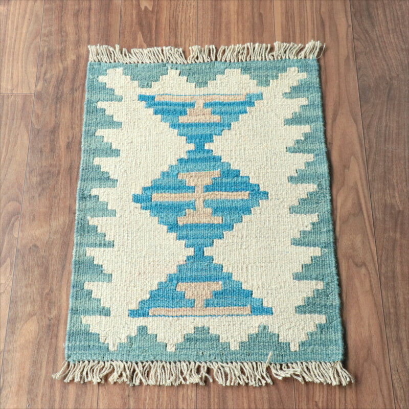 Rakuten - 【15%OFFクーポン対象】手織りキリム イラン南部シラーズ 60×44cm ウール100% 一点もの