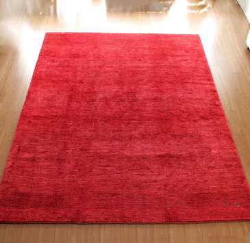 ギャッベ ギャベ イラン製カシュカイ族の手織りラグ・Banafsheh/バナフシェ・大型ルームサイズ316x247cm レッド・ボーダー スクエアデザイン 幾何学モチーフ