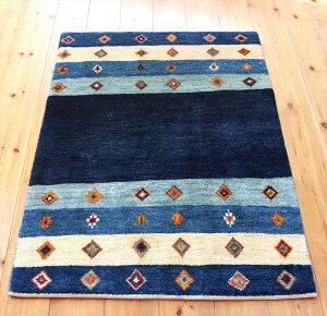 【15%OFFクーポン対象品】ギャベ Gabbeh 118×81cm ザフラ Zahra カラフルひし形モチーフ