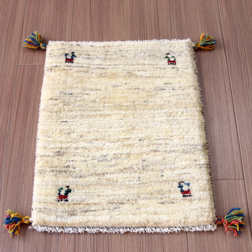 【15%OFFクーポン対象】ギャッベ ギャベ ミニサイズ 59×45cm天然の羊毛の色 動物