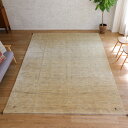 【15%OFFクーポン対象品】ギャッベ イラン産手織りラグ ふかふか 363×248cm ナチュラルアイボリー 大型ルームサイズ