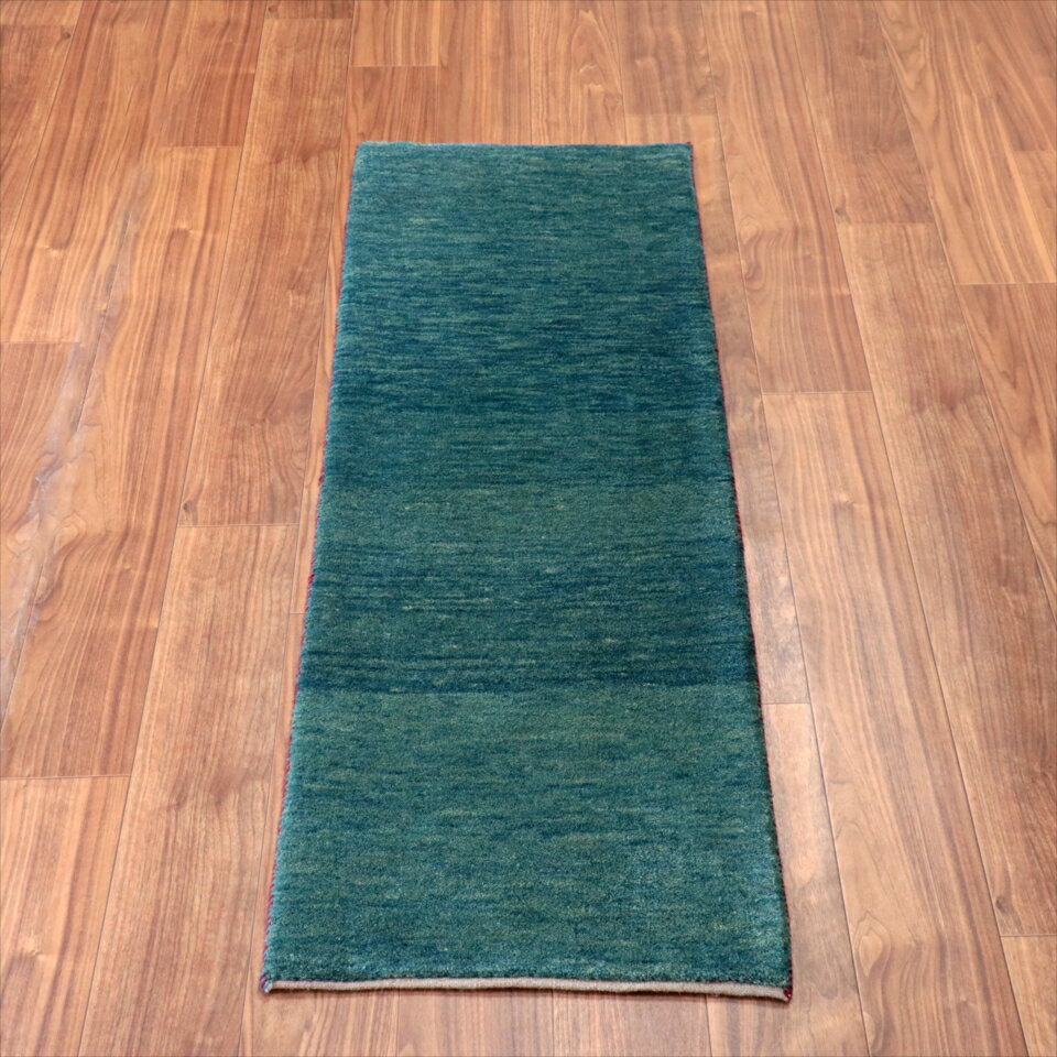 ギャッベ　ノマド/Nomad　細長ランナー 150×53cm ブルーグリーン