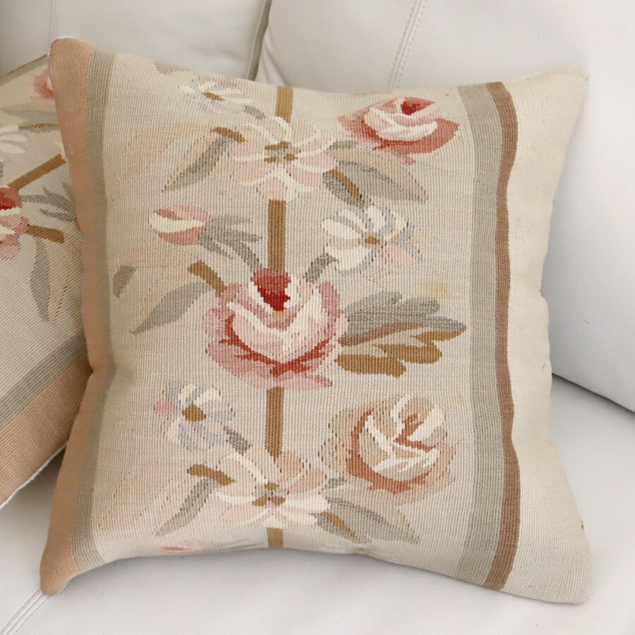 Rakuten - 【15%OFFクーポン対象】オールドキリムクッションカバー　40cm /Old Kilim Cushion ルーマニア　ベージュ