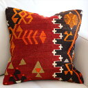 【15%OFFクーポン対象品】オールドキリム クッションカバー 40cm カイセリ Old Kilim Cushion