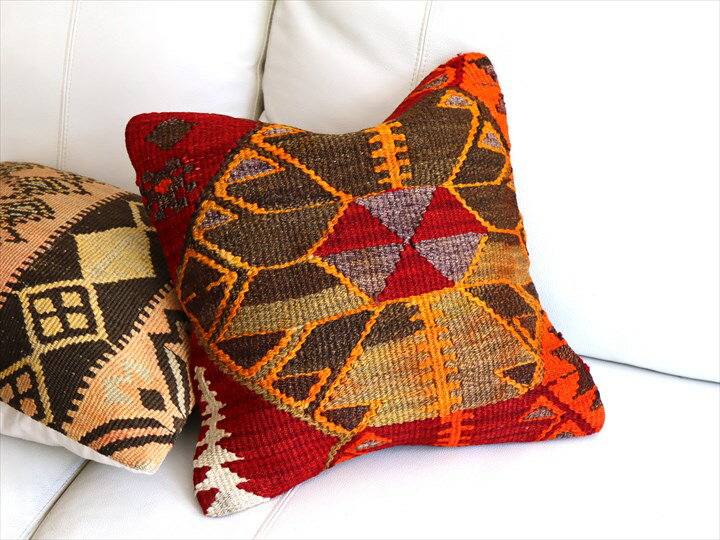 オールドキリム クッションカバー 40×40cm