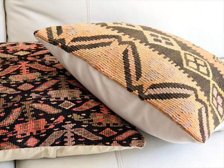 【15%OFFクーポン対象品】オールドキリム クッションカバー 40×40cm セネ Old Kilim Cushion [2]