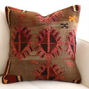 【15%OFFクーポン対象品】オールドキリム クッションカバー 40×40cm カルス Old Kilim Cushion
