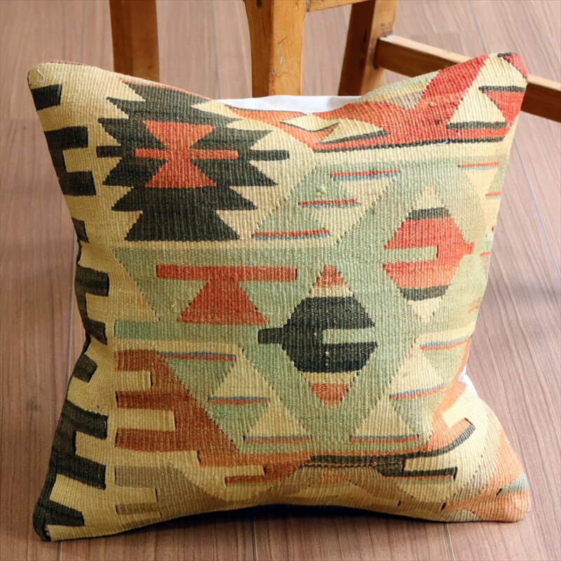 【15%OFFクーポン対象】オールドキリム クッションカバー 40×39cm エシュメ Old Kilim Cushion