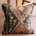 【15%OFFクーポン対象品】オールドキリム クッションカバー 40×40cm カルス・イーブルアイ Old Kilim Cushion