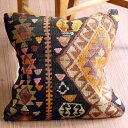 【15%OFFクーポン対象品】オールドキリム クッションカバー 40×40cm カルス・イーブルアイ Old Kilim Cushion
